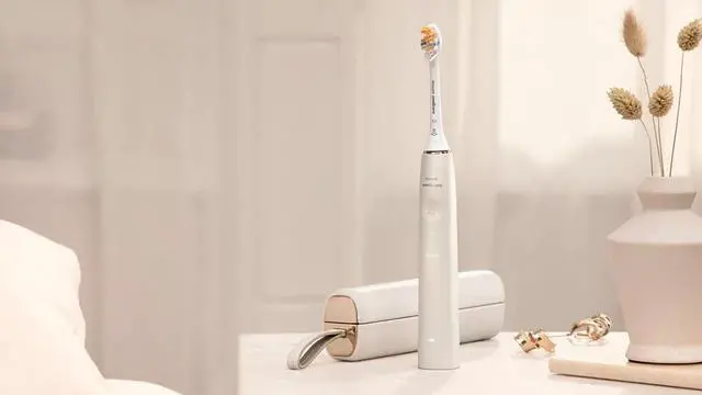 Alt view image 5 of 8 - Philips Sonicare 9900 Prestige Rechargeable Electric Power Toothbrush with SenseIQ, Champagne (HX9990/11)