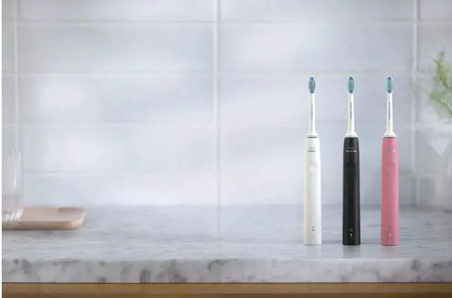 Alt view image 4 of 5 - Philips Sonicare HX3681/06 3100 Power Toothbrush, Rechargeable Electric Toothbrush with Pressure Sensor, Deep Pink