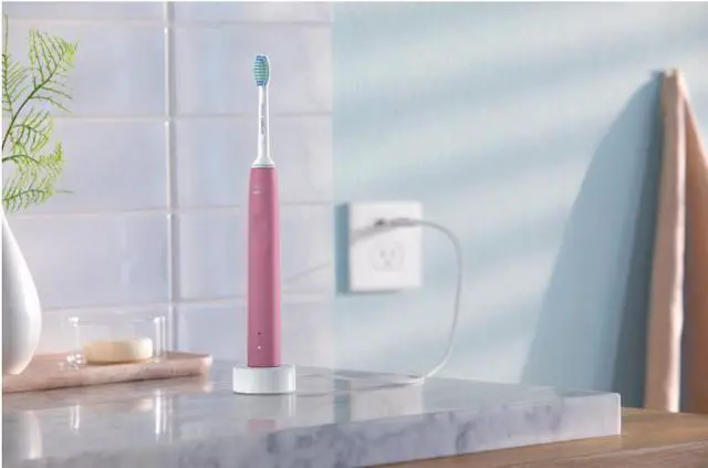 Alt view image 5 of 5 - Philips Sonicare HX3681/06 3100 Power Toothbrush, Rechargeable Electric Toothbrush with Pressure Sensor, Deep Pink