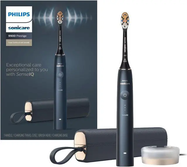 Alt view image 7 of 7 - Philips Sonicare HX9990/12 9900 Prestige Rechargeable Electric Toothbrush with SenseIQ, Midnight