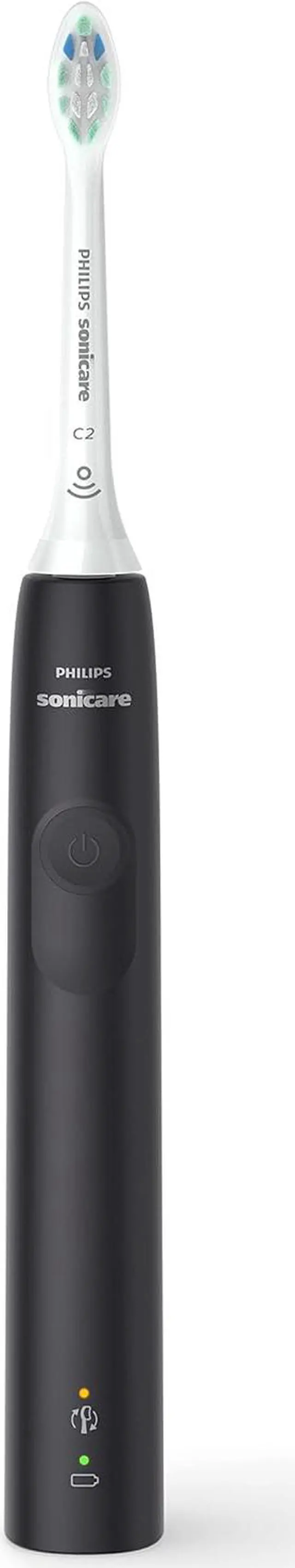 Alt view image 9 of 12 - Philips Sonicare 4100 Power Toothbrush, Rechargeable Electric Toothbrush with Pressure Sensor, Black (HX3681/24)