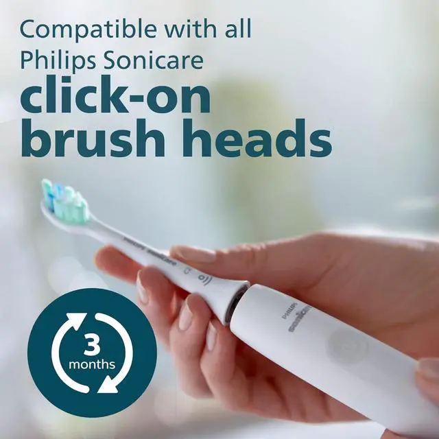 Alt view image 10 of 15 - Philips Sonicare 4100 Power Toothbrush, Rechargeable Electric Toothbrush with Pressure Sensor, White (HX3681/23)