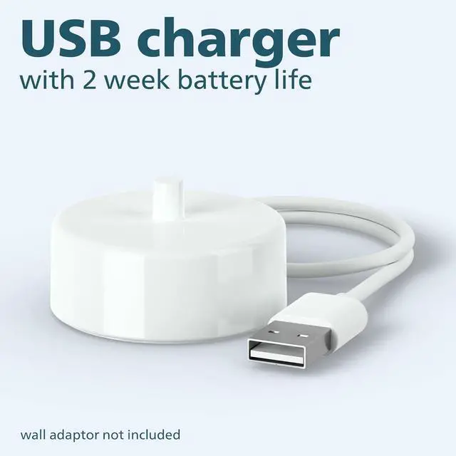 Alt view image 6 of 12 - Philips Sonicare HX3641/02 1100 Power Toothbrush, Rechargeable Electric Toothbrush, White Grey