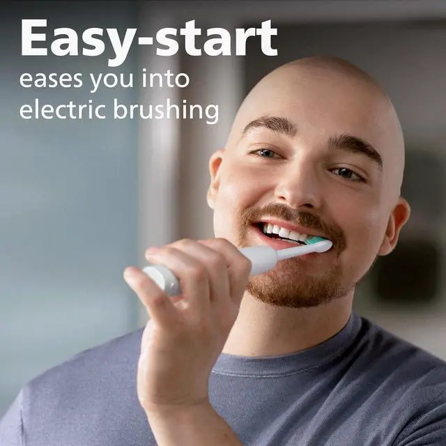 Alt view image 2 of 12 - Philips Sonicare HX3641/02 1100 Power Toothbrush, Rechargeable Electric Toothbrush, White Grey