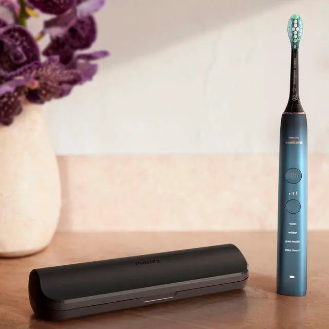 Alt view image 5 of 6 - Philips Sonicare 9000 Special Edition Rechargeable Toothbrush, Blue Black, (HX9911/92)