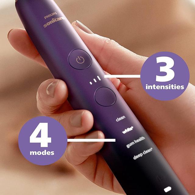 Alt view image 4 of 9 - Philips Sonicare 9000 Special Edition Rechargeable Toothbrush, Black/Purple, (HX9911/91)