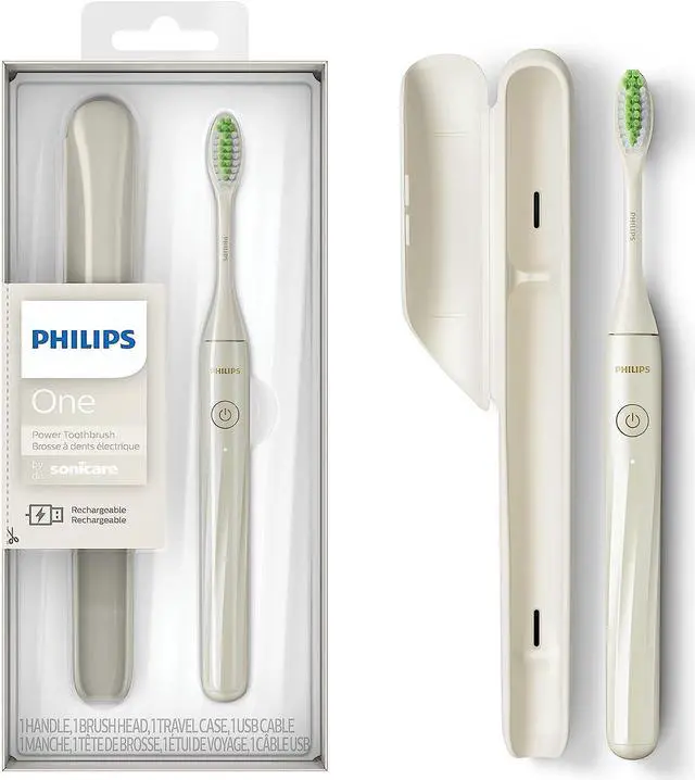 Alt view image 7 of 7 - Philips One by Sonicare Rechargeable Toothbrush, Snow, HY1200/27