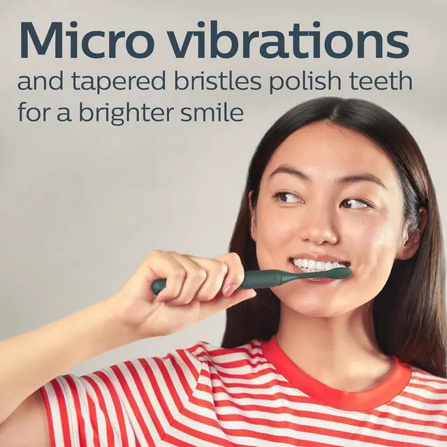 Alt view image 3 of 16 - Philips One by Sonicare Rechargeable Toothbrush, Green, (HY1200/28)