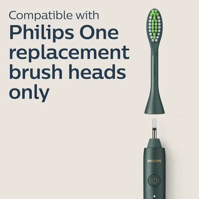 Alt view image 14 of 16 - Philips One by Sonicare Rechargeable Toothbrush, Green, (HY1200/28)