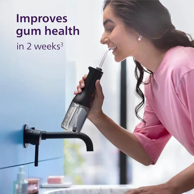 Alt view image 5 of 8 - Philips Sonicare Cordless Power Flosser 3000 - Black, HX3826/23