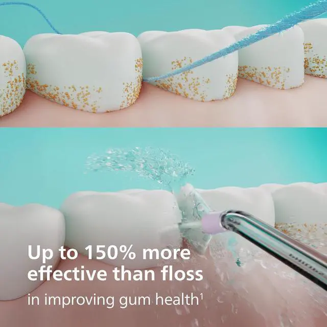 Alt view image 3 of 8 - Philips Sonicare Cordless Power Flosser 3000 - Black, HX3826/23