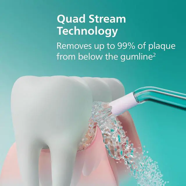 Alt view image 2 of 8 - Philips Sonicare Cordless Power Flosser 3000 - Black, HX3826/23