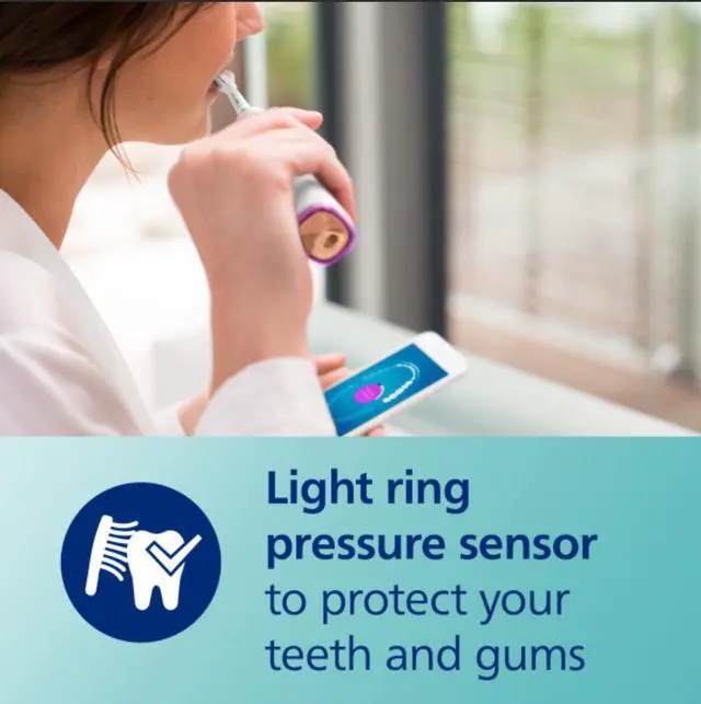Alt view image 13 of 15 - Philips Sonicare DiamondClean Smart 9700 Electric Toothbrush, Sonic Toothbrush with App, Pressure Sensor, Brush Head Detection, 5 Brushing Modes and 3 Intensity Levels, Rosegold, HX9957/81