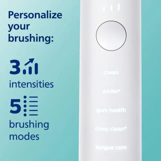 Alt view image 4 of 15 - Philips Sonicare DiamondClean Smart 9700 Electric Toothbrush, Sonic Toothbrush with App, Pressure Sensor, Brush Head Detection, 5 Brushing Modes and 3 Intensity Levels, Rosegold, HX9957/81
