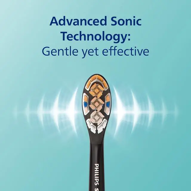 Alt view image 2 of 7 - Philips Sonicare DiamondClean Smart 9300 Electric Toothbrush, Sonic Toothbrush with App, Pressure Sensor, Brush Head Detection, 4 Brushing Modes and 3 Intensity Levels, Black, Model HX9903/15