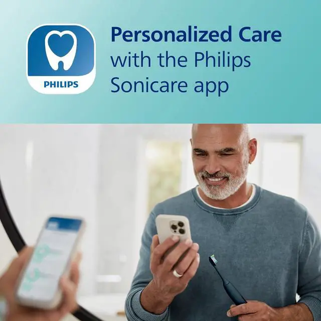 Alt view image 5 of 7 - Philips Sonicare DiamondClean Smart 9300 Electric Toothbrush, Sonic Toothbrush with App, Pressure Sensor, Brush Head Detection, 4 Brushing Modes and 3 Intensity Levels, Black, Model HX9903/15