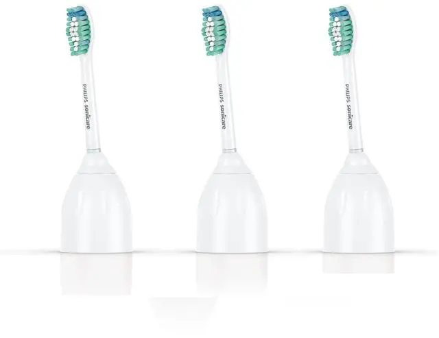 Alt view image 3 of 6 - Philips Sonicare Genuine E-Series Replacement Toothbrush Heads, 3 Brush Heads, White, HX7023/30