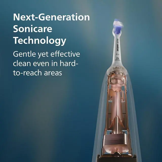 Alt view image 2 of 10 - Philips Sonicare 6500 Series Electric Toothbrush - Next-Generation Sonicare Technology, Pressure Sensor, 9 Brushing Settings, SmarTimer, BrushPacer, 21-day Runtime, Travel Case, Black, HX7411/08