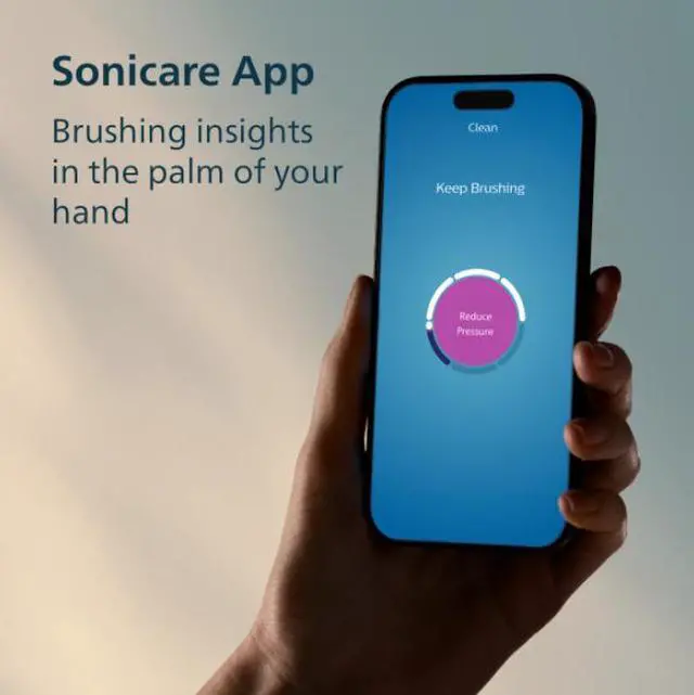 Alt view image 10 of 12 - Philips Sonicare 7100 Series Electric Toothbrush - Next-Generation Sonicare Technology, Pressure Sensor, 12 Brushing Settings, SmarTimer, 21-day Runtime, Travel Case, Navy Blue, HX7423/04