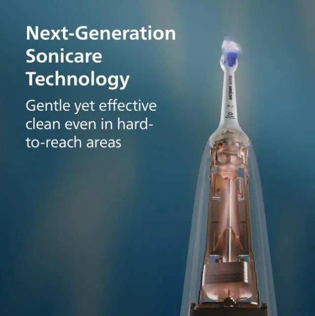 Alt view image 4 of 12 - Philips Sonicare 7100 Series Electric Toothbrush - Next-Generation Sonicare Technology, Pressure Sensor, 12 Brushing Settings, SmarTimer, 21-day Runtime, Travel Case, Navy Blue, HX7423/04