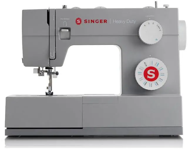 Main image of SINGER Heavy Duty 4423 Sewing Machine, Grey | Strong Motor, Full Metal Frame, 97 Stitch Applications, 1-Step Buttonhole, LED Light & Accessory Kit