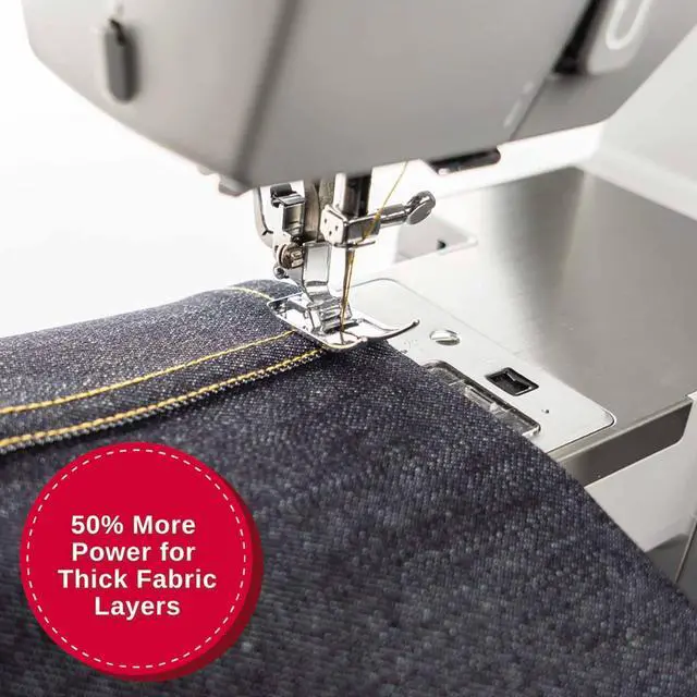 Alt view image 6 of 8 - SINGER Heavy Duty 4423 Sewing Machine, Grey | Strong Motor, Full Metal Frame, 97 Stitch Applications, 1-Step Buttonhole, LED Light & Accessory Kit