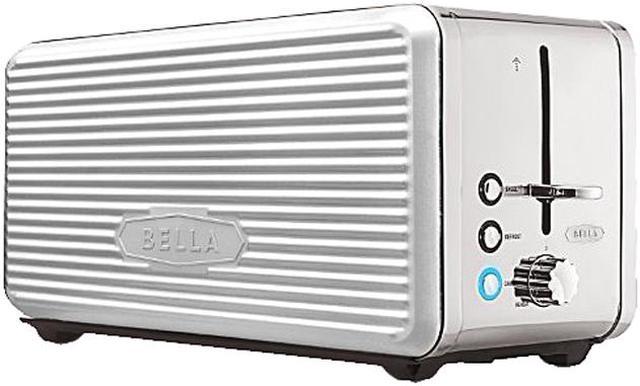 BELLA 4 Slice Toaster with Auto Shut Off - Extra Wide Slots & 4 Slice,  White