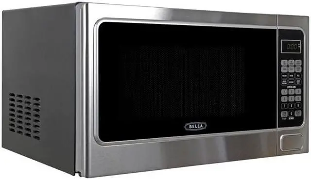 Alt view image 3 of 7 - Bella 1000 Watts 1.1 Cu. Ft 1000-Watt Family Sized Microwave Oven, Stainless Steel and Black BMO11ABTBKC Stainless Steel and Black