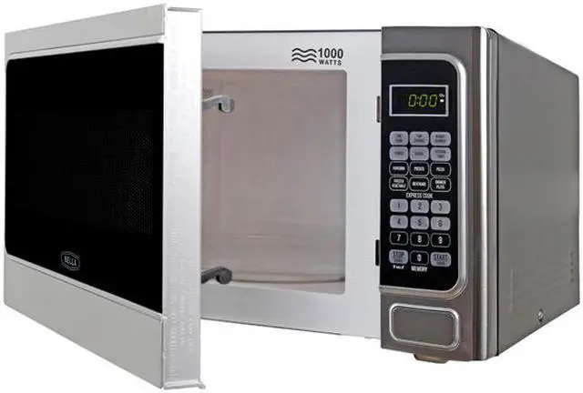 Alt view image 6 of 7 - Bella 1000 Watts 1.1 Cu. Ft 1000-Watt Family Sized Microwave Oven, Stainless Steel and Black BMO11ABTBKC Stainless Steel and Black