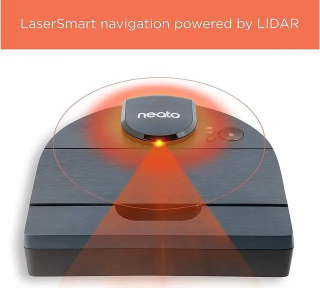 Alt view image 4 of 11 - Neato D8 Intelligent Robot Vacuum Wi-Fi Connected with LIDAR Navigation, Brushed Indigo