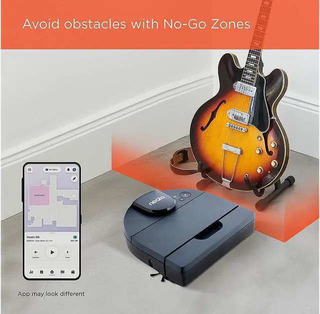 Alt view image 7 of 11 - Neato D8 Intelligent Robot Vacuum Wi-Fi Connected with LIDAR Navigation, Brushed Indigo
