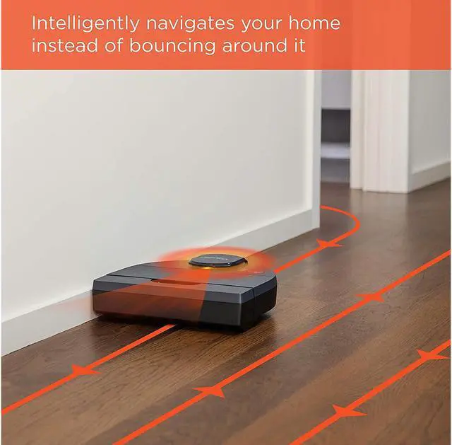 Alt view image 8 of 11 - Neato D8 Intelligent Robot Vacuum Wi-Fi Connected with LIDAR Navigation, Brushed Indigo