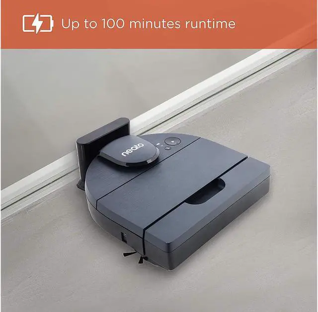 Alt view image 10 of 11 - Neato D8 Intelligent Robot Vacuum Wi-Fi Connected with LIDAR Navigation, Brushed Indigo