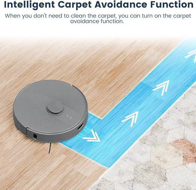 Alt view image 4 of 8 - AIRROBO L50+ Robot Vacuum and Mop (5500Pa Suction) 60-Day Self-Cleaning, LiDAR Navigation and Mapping, Voice/App Control, 240min Runtime