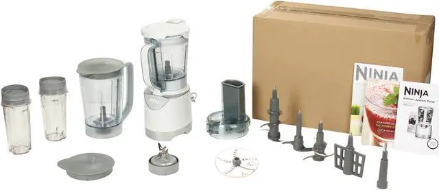 Alt view image 15 of 15 - Ninja BL206QWH White 48 oz Jar Size Ninja Extreme Kitchen System Pulse
