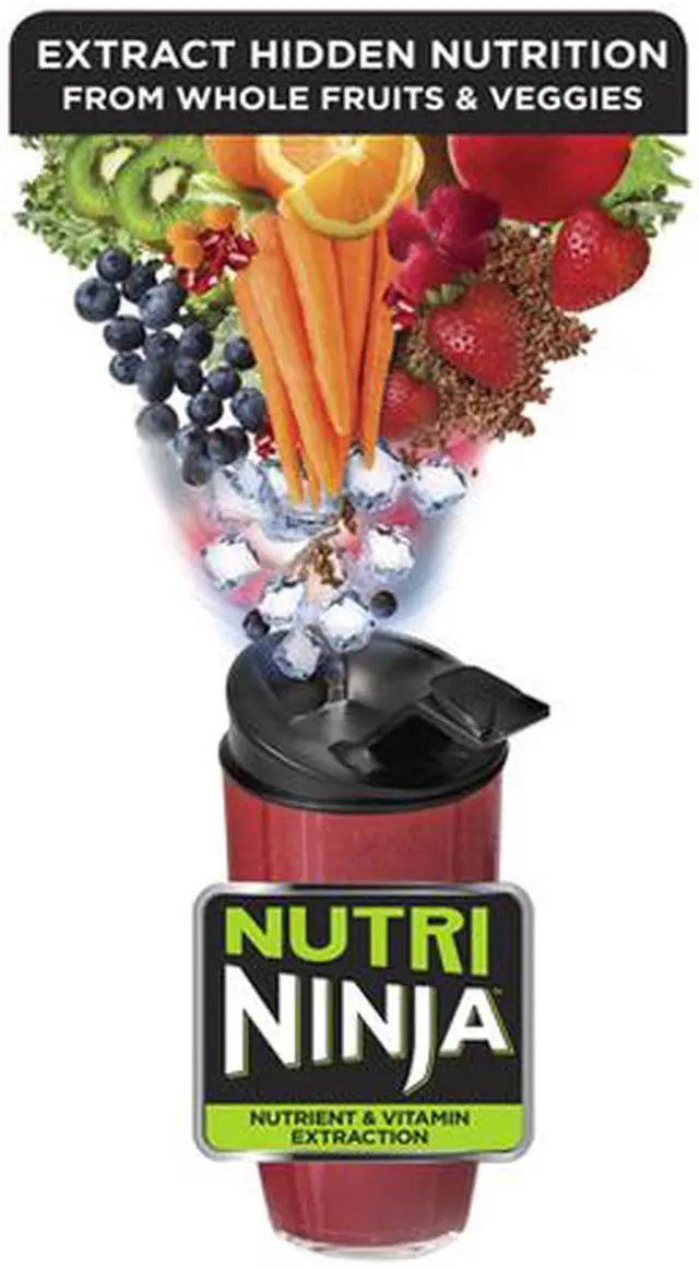 Alt view image 6 of 6 - Nutri Ninja Pro Deluxe 900W Professional Power Blender Nutrient Extractor BL451