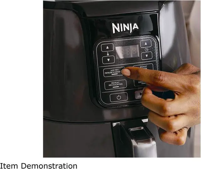 Alt view image 5 of 5 - NINJA AF101C, Air Fryer, 3.8L Less Oil Electric Air Frying, Equipped with Crisper Plate + Multi-Layer Rack + Non Stick Basket, Programmable Control Panel, Black, 1550W, (Canadian Version)