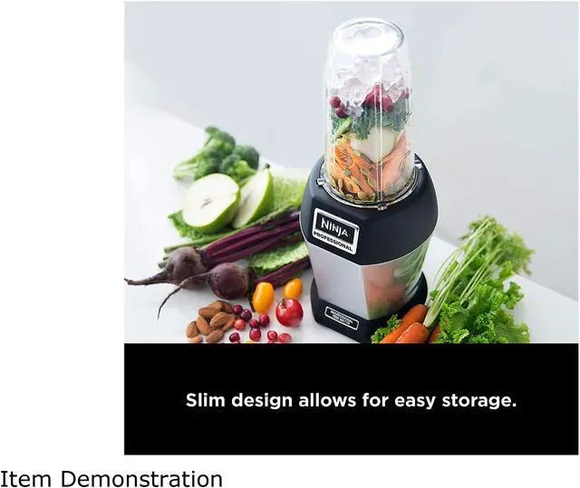 Alt view image 4 of 6 - Ninja BL450C, Nutri Pro Personal Blender for Juices, Shakes & Smoothies, 18 and 24 Oz cups, Black/Silver, 900W