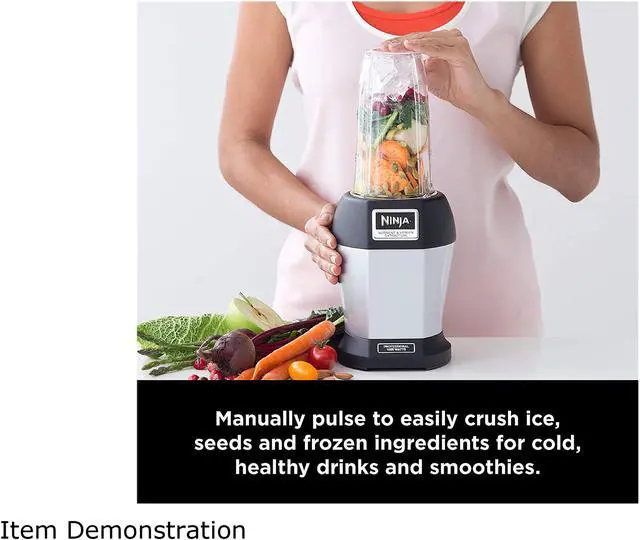 Alt view image 6 of 6 - Ninja BL450C, Nutri Pro Personal Blender for Juices, Shakes & Smoothies, 18 and 24 Oz cups, Black/Silver, 900W