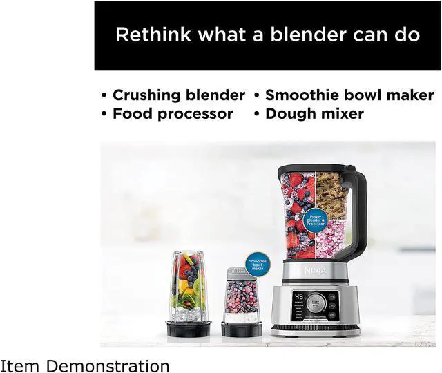 Alt view image 4 of 6 - Ninja Foodi Power Blender & Processor System with Smoothie Bowl Maker and Nutrient Extractor, Black/Silver (SS351C)