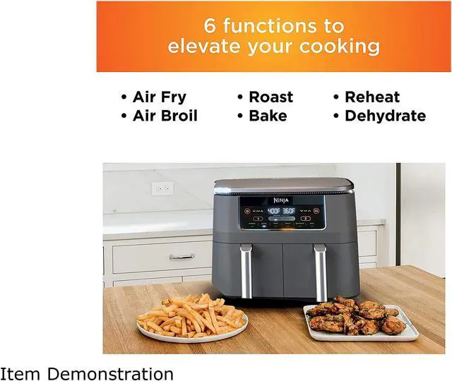 Alt view image 6 of 9 - Ninja Foodi 6-in-1 8-qt. 2-Basket Air Fryer with DualZone Technology