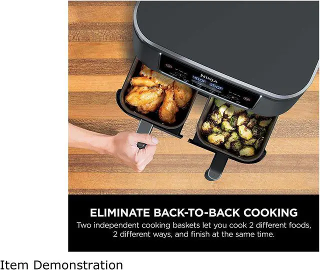 Alt view image 9 of 9 - Ninja Foodi 6-in-1 8-qt. 2-Basket Air Fryer with DualZone Technology