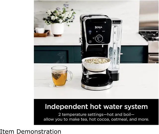 Alt view image 7 of 9 - Ninja CFP301 DualBrew Pro Specialty 12-Cup Drip Maker with Glass Carafe, Single-Serve for Coffee Pods or Grounds, with 4 Brew Styles, Frother & Separate Hot Water System, Black