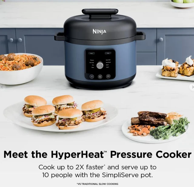 Alt view image 3 of 11 - Ninja HyperHeat 6.5-qt Pressure Cooker with SimpliServe Pot?