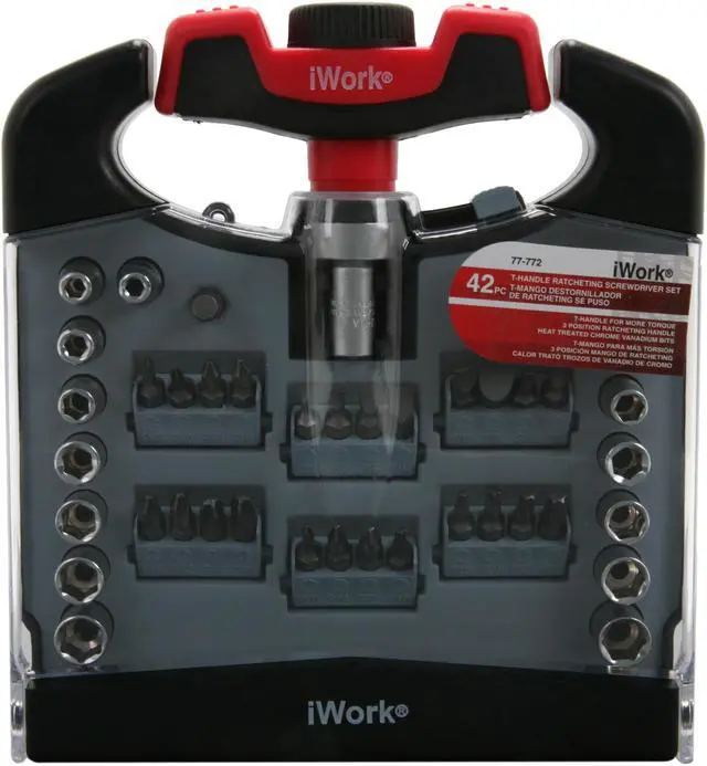 Alt view image 2 of 2 - i-Work 77-772 42PC T-HANDLE RATCHET S/D SET
