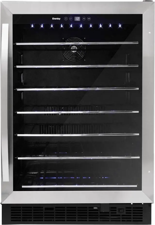 Alt view image 2 of 4 - Danby DWC057A1BSS 60-Bottle Wine Cooler Stainless Steel/Black