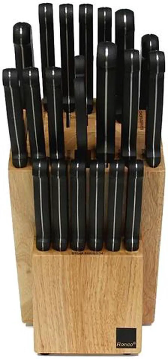 Ronco KN3005BLDRM 20-Piece Cutlery & Block with Ronco Rocker - Newegg.com