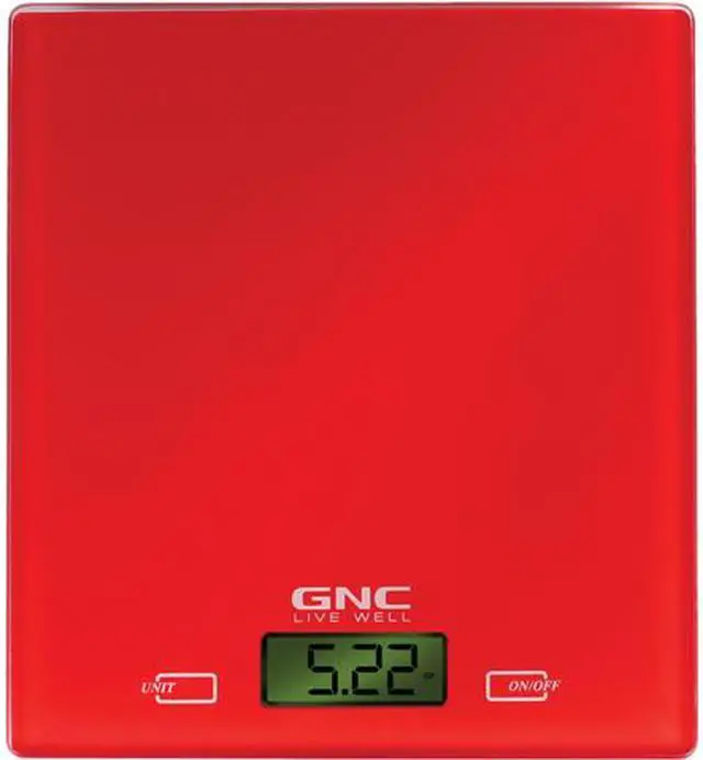 Main image of GNC GS-7430-RD Digital Bathroom-Kitchen Scale Kit Red