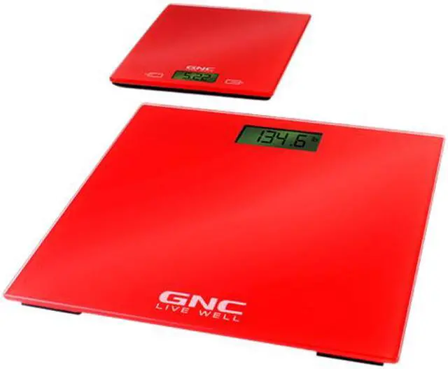Alt view image 2 of 2 - GNC GS-7430-RD Digital Bathroom-Kitchen Scale Kit Red