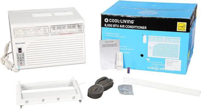 Alt view image 6 of 6 - Cool Living AC 8000 BTU Home Energy Star Window Mount Air Conditioner A/C